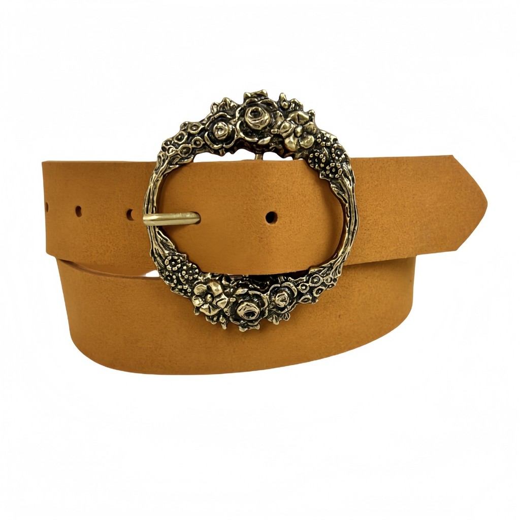 Sabuk Pria Wanita Elegan Terbaru Beludru Rusa Kulit Asli   Panas Warna Permen Dopamin Melad Serbagun