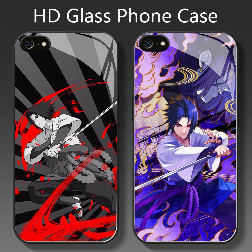 BW-86 Sasuke Uchiha HD Glass Casing untuk iPhone 6 6S 7 8 Plus SE X XS XR Max