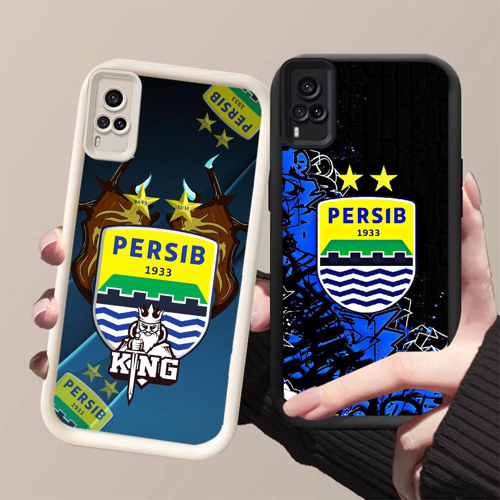 GK-39 Indonesian Persib Silikon hitam putih Casing untuk VIVO Y51A Y51 Y51S V21 Y33 V21E Y31 Y53s Y7