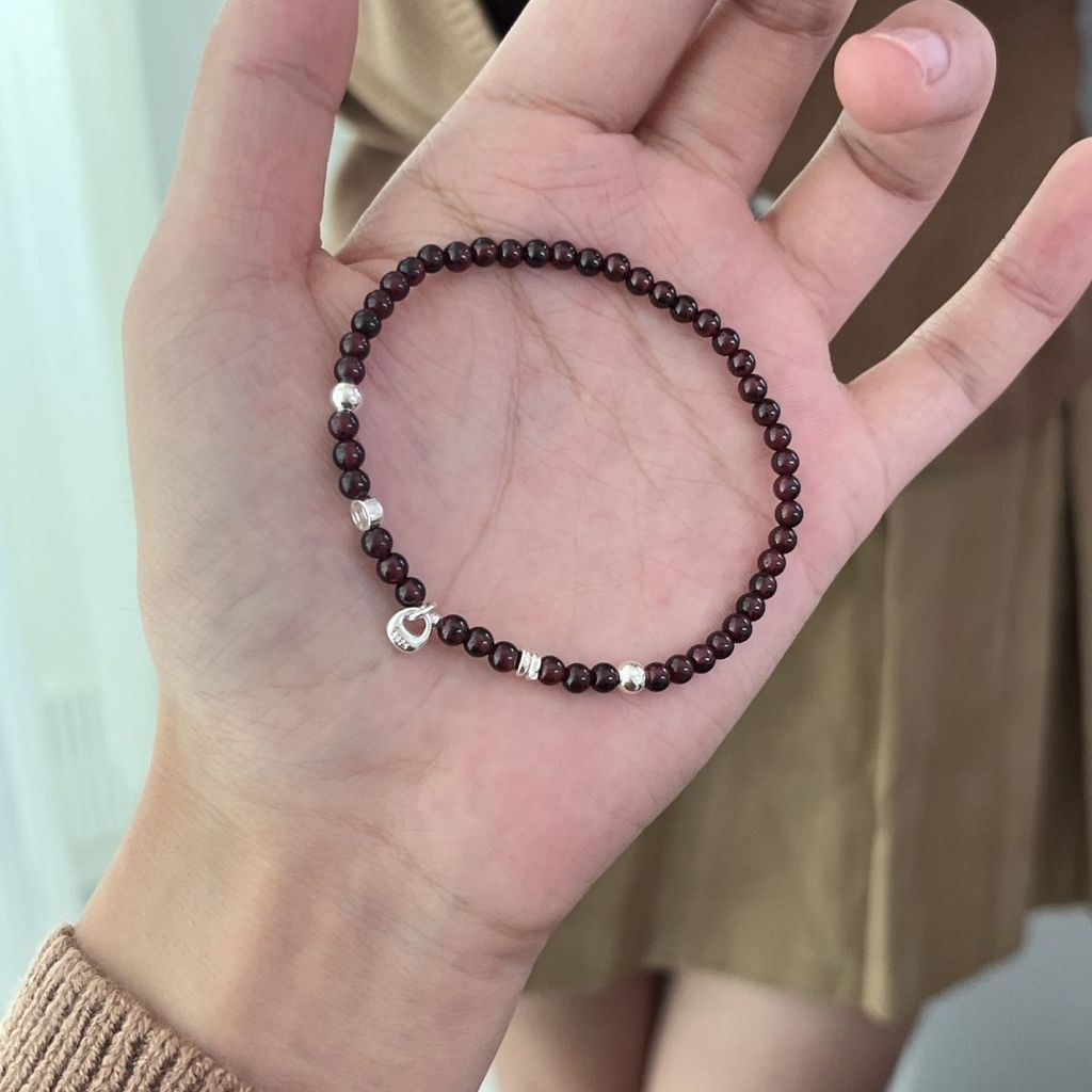 Coisini Desain Perhiasan Perak Tuo Tuo Koin Gelang Gaya Cina Baru Garnet Retro Gelang Aksesoris Tang