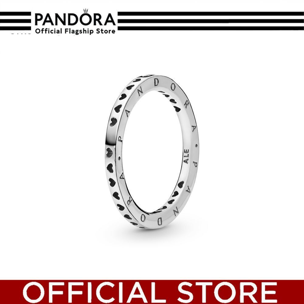 100% Asli Pandora Heart Silver Ring Cincin Wanita Manis & Elegan | Perhiasan Cantik Untuk Hadiah