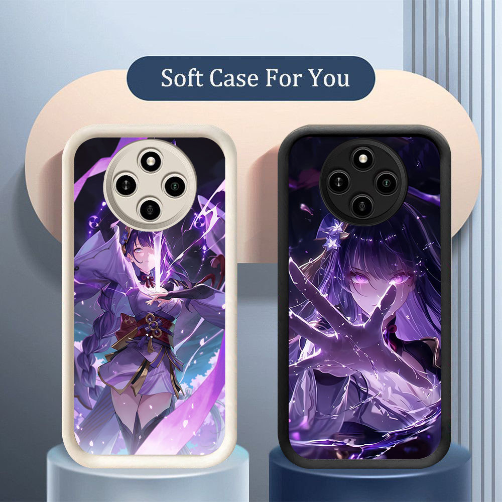 BW-55 Genshin Raiden Shougun Shockproof Casing untuk Xiaomi Redmi 14C A3 A3X Poco X3 C75 C61 NFC Pro