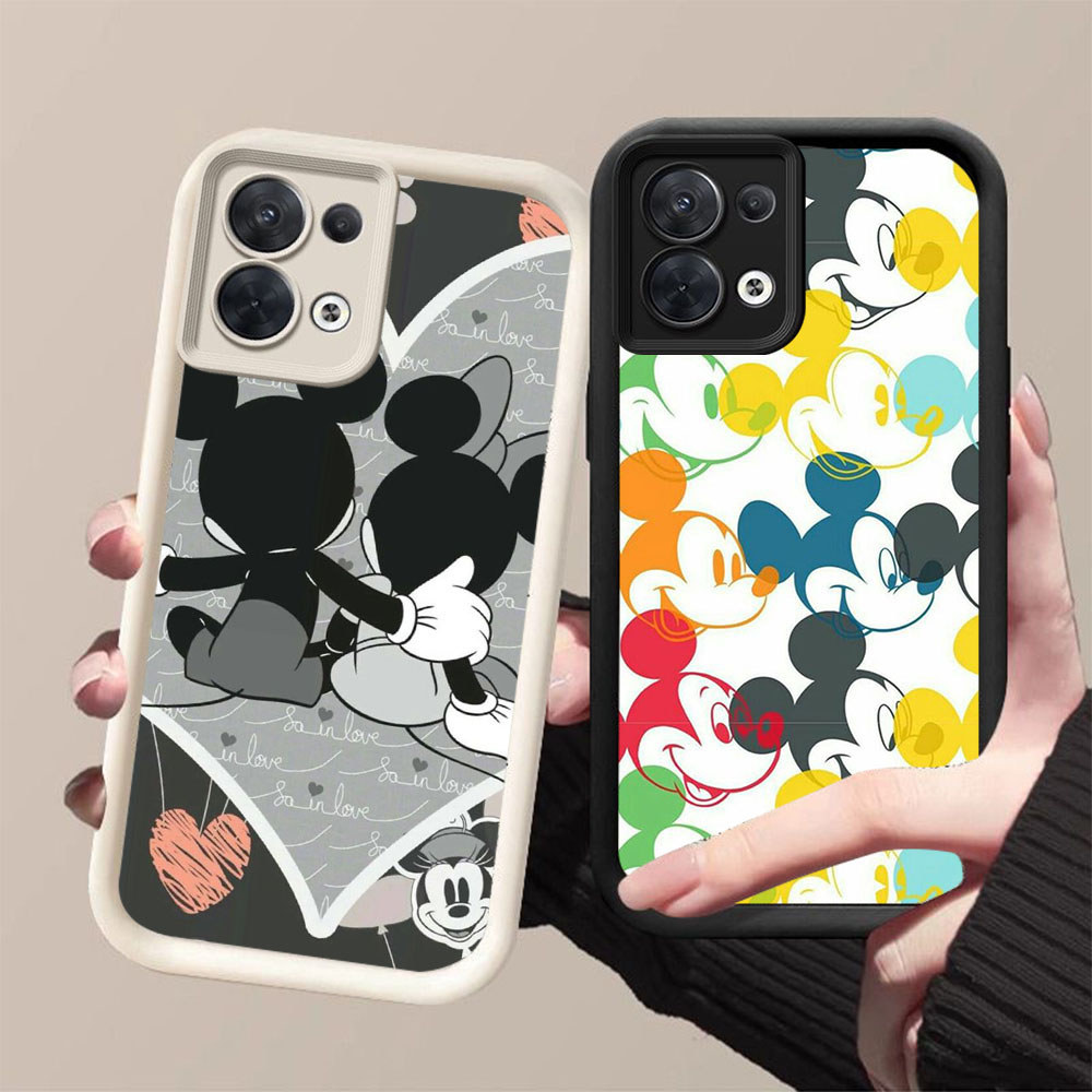 SD-19 Mickey Mouse Shockproof Casing untuk OPPO A5X F21 F21S K9X Reno 7 8 13F Find X5 Lite Pro