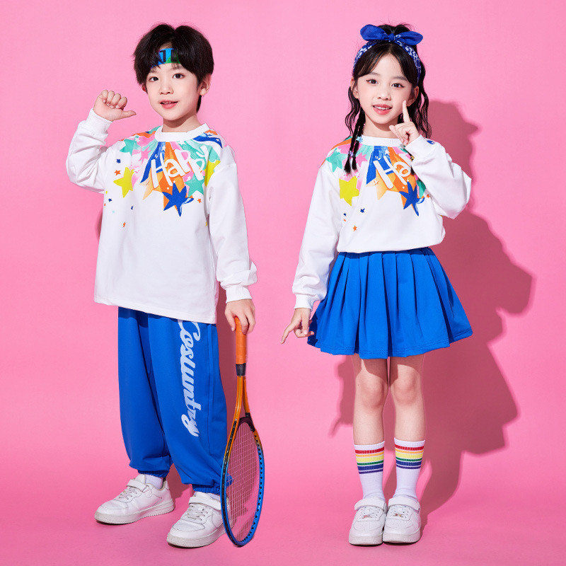 Baju Anak laki perempuan Style Grup Paduan Suara Upacara Pembukaan Pertandingan Olahraga Sekolah Das