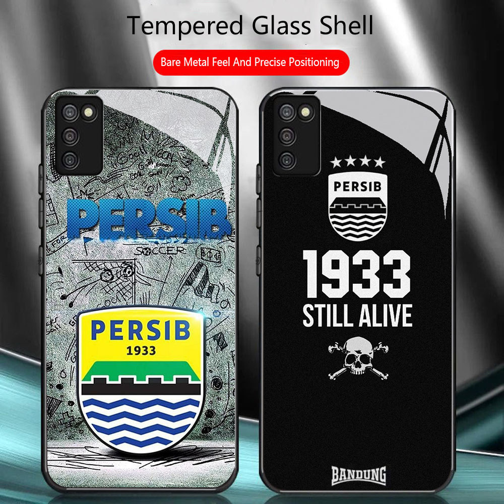 TS-28 Persib Bandung HD Glass Casing untuk Samsung A03S A71 M02S A02S A51