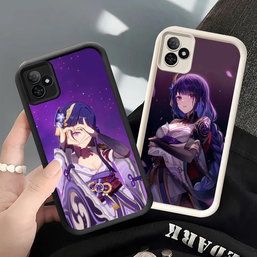 BW-55 Genshin Raiden Shougun Shockproof Casing untuk Realme C53 C63 C61 C51 GT SE NEO6 6 Note 50 60 