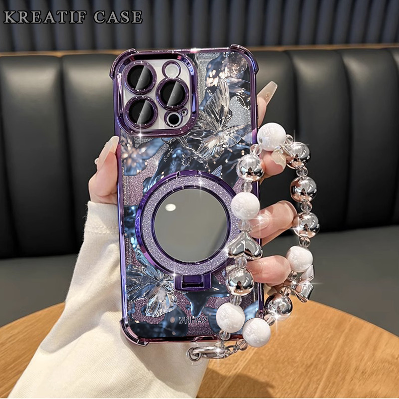 Case Oppo A3x A60 A5 2020 A7 Glitter Card Anti Jatuh Casing Oppo A3s A5s A12 A16 A33 A52 Oppo A17 A3