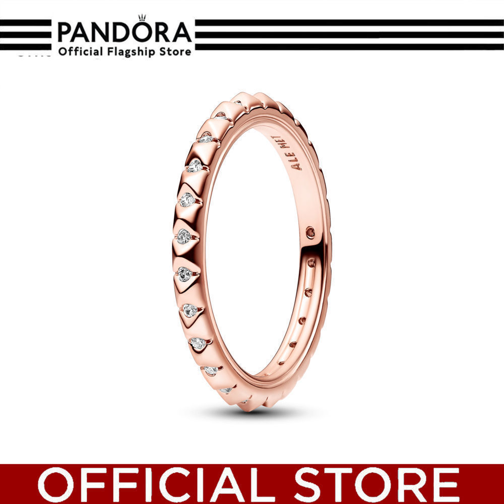 100% Asli Pandora ME Pyramids Ring Cincin Emas Mawar Cincin Wanita Manis & Elegan | Perhiasan Cantik