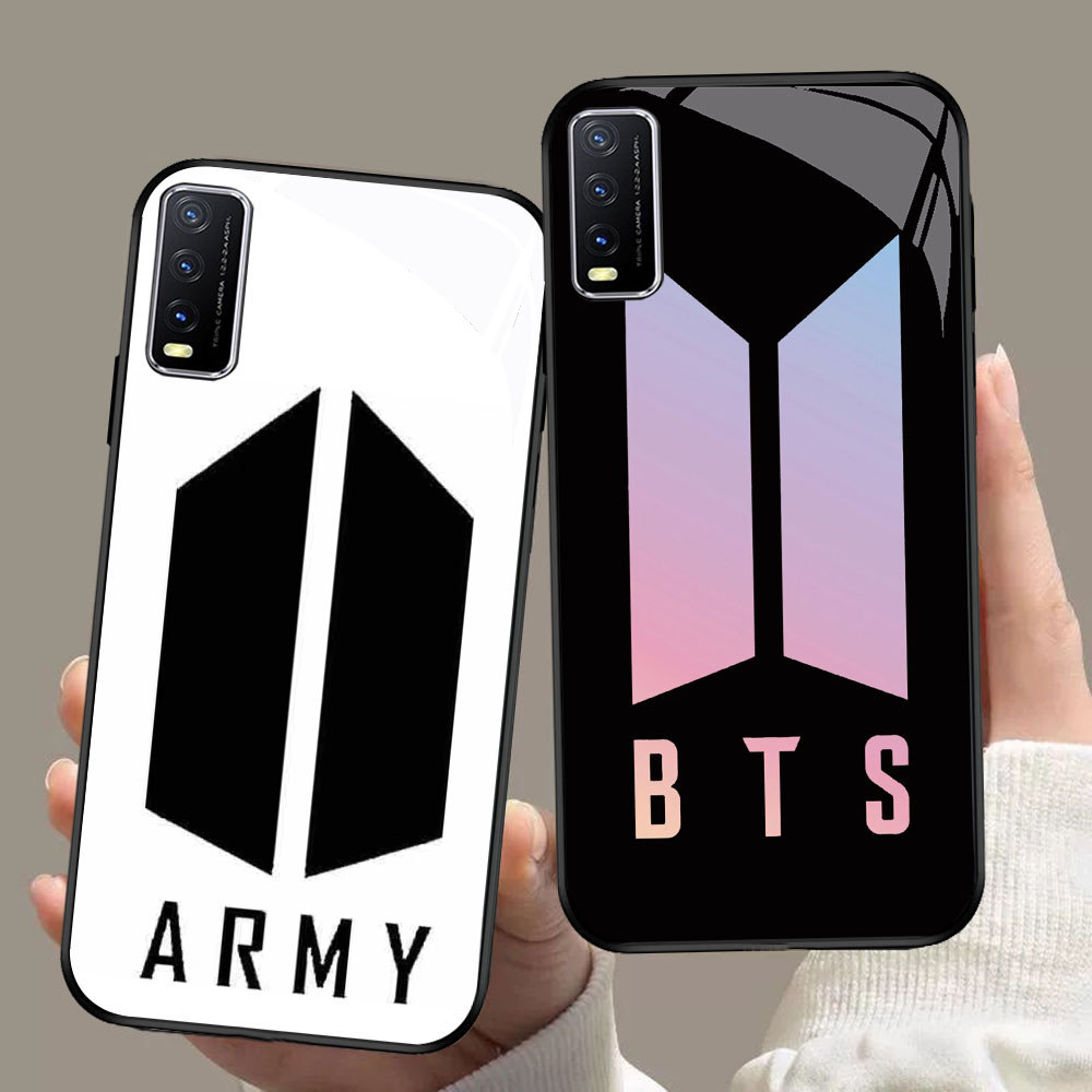 SD-34 BTS ARMY HD Glass Casing untuk VIVO Y20 Y20s Y20i V15 Y50 S1 Y30 V50 Y03 Y29 Lite Pro
