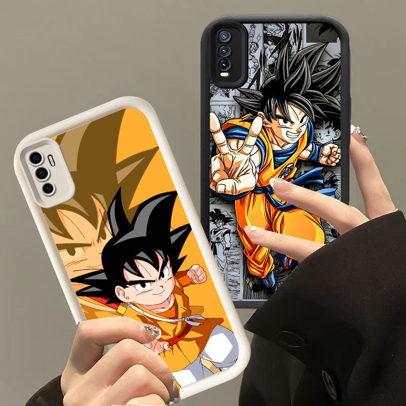DJ-20 Dragon ball Goku Shockproof Casing untuk Silikon hitam putih VIVO iQOO Y20 Y20S S1 Y11S 13 10 