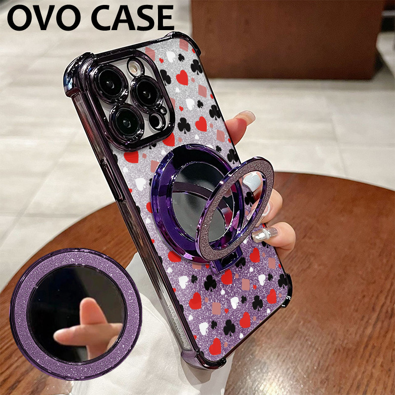 Glitter Card Case Oppo A18 A31 A12S A33 Dengan Stand Casing Oppo A36 A17 A37 A38 Cermin Oppo Casing 