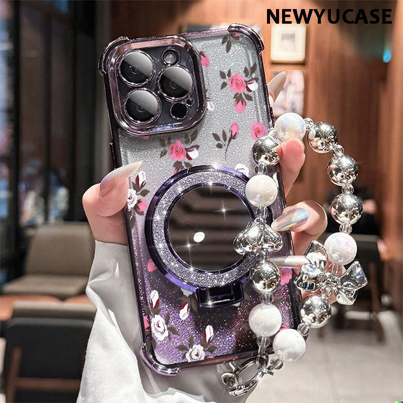 Bracket Stand Case Oppo A3x Casing Oppo A37 A55 A57 5G Phone Strap Case Glitter Card Case A79 A93 A9