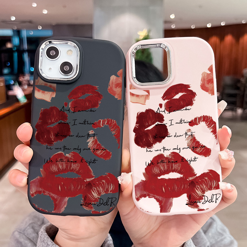 Creative Red Lipstick & Text Art Phone Case FOR Redmi Note 9a/9i/12/Note 14/9C/13/13C/Note 9/13/13c/