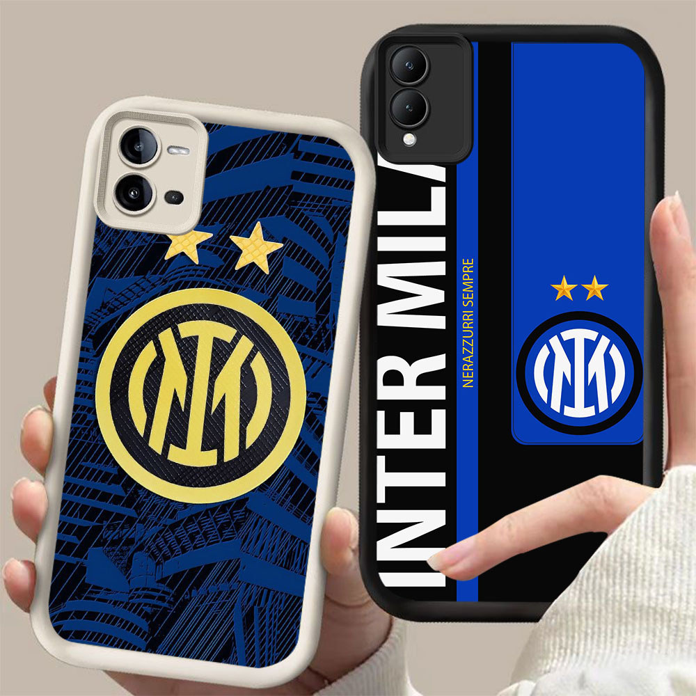 UK-10 Inter Milan Hitam Putih silikon lembut Casing untuk VIVO Y18i Y28s Y27 Y03t Y03 Y27s Y18 Y36 V