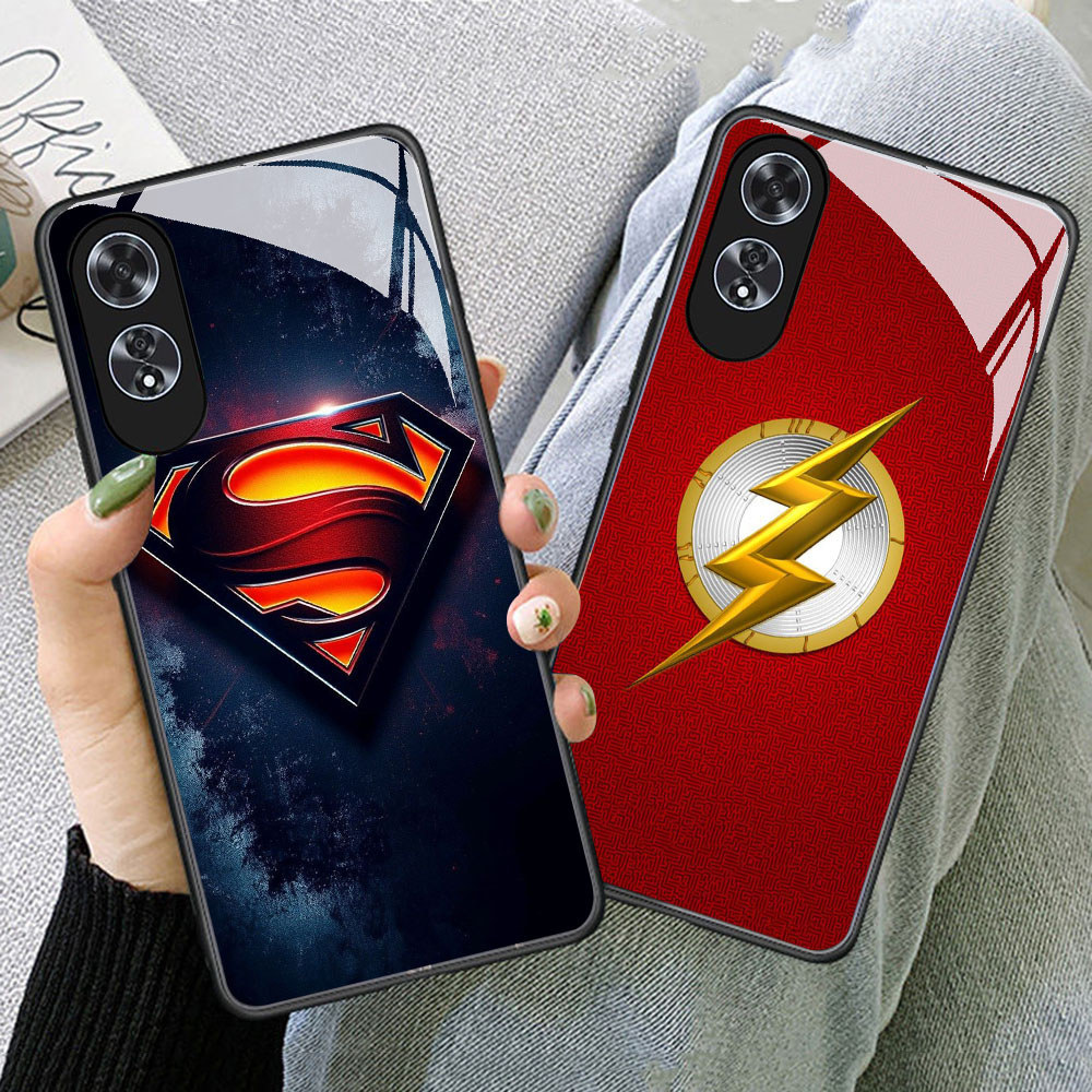 TS-79 The Flash HD Glass Casing untuk OPPO A60 A38 A79 A98 A78 A18 A58 Reno 8T 11 11F