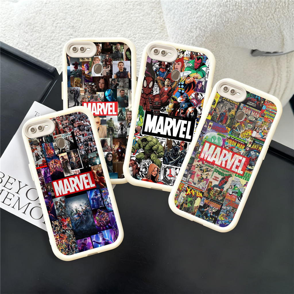 KI64 Marvel Hp Plating Casing untuk Realme Reno Narzo C20 F17 C20A 20 A15 A16E C12 C25Y C25S A35 C25