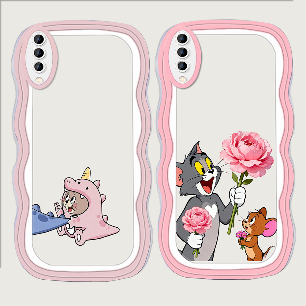 CA29 Cat Mouse Couple Casing untuk Samsung A30S A30 A50S A50 M02 A7 A02S A02 TPU Kasus Ponsel