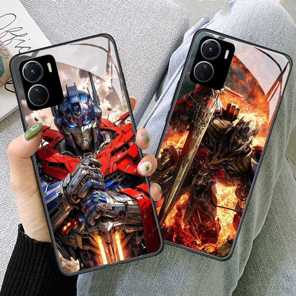 TS-31 Transformers Bumblebee HD Glass Casing untuk VIVO Y16 Y15S Y01 Y56 Y36 Y27S Y15A Y36i Y17S iQO