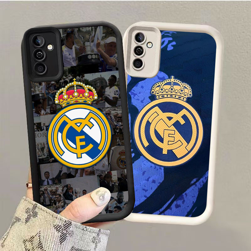 GK-74 Real Madrid Silikon hitam putih Casing untuk Samsung A04s A14 A16 A05S A15 5G