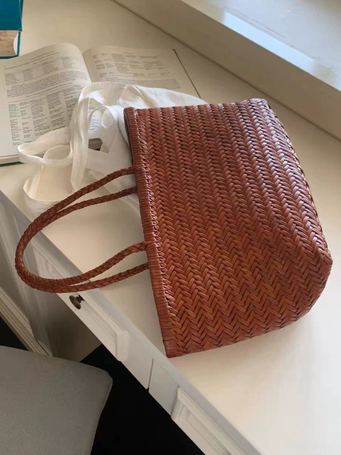 Tas Keranjang Sayuran Anyaman, Tas Tote Ketiak Liburan Retro Kapasitas Besar Satu Bahu Serbaguna unt