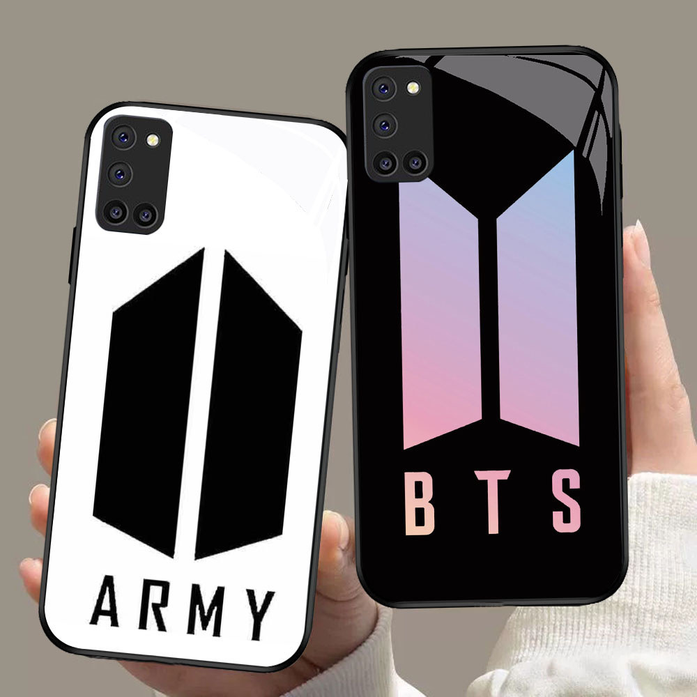 SD-34 BTS ARMY HD Glass Casing untuk OPPO A92 A72 A94 A52 F19 Reno 5 5F Lite Pro