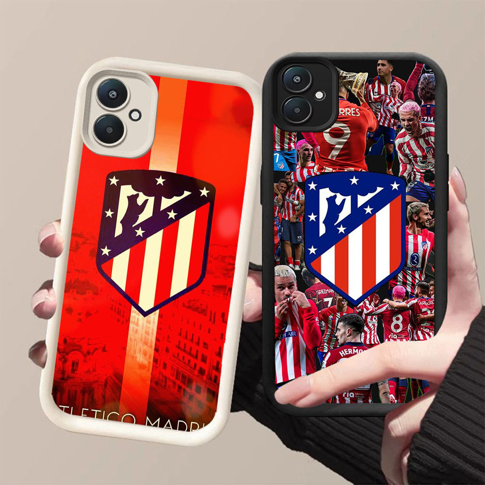 GK-4 Atletico Madrid Silikon hitam putih Casing untuk Xiaomi Poco 13T 14T C65 C71 14 Pro 5G
