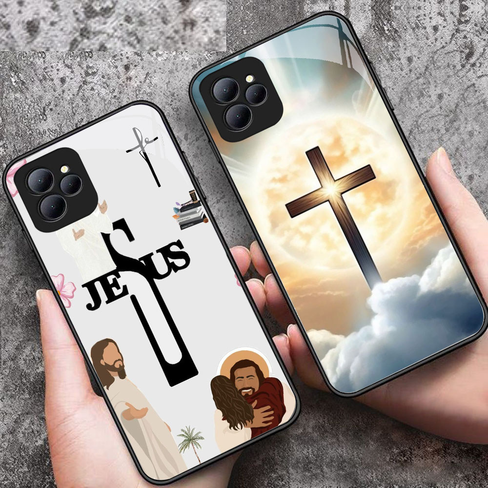 YS-6 Jesus HD Glass Casing untuk Infinix Smart 6 7 8 Hot 9 10 11 Play 30i Note 40 40i 50 50i Pro Plu