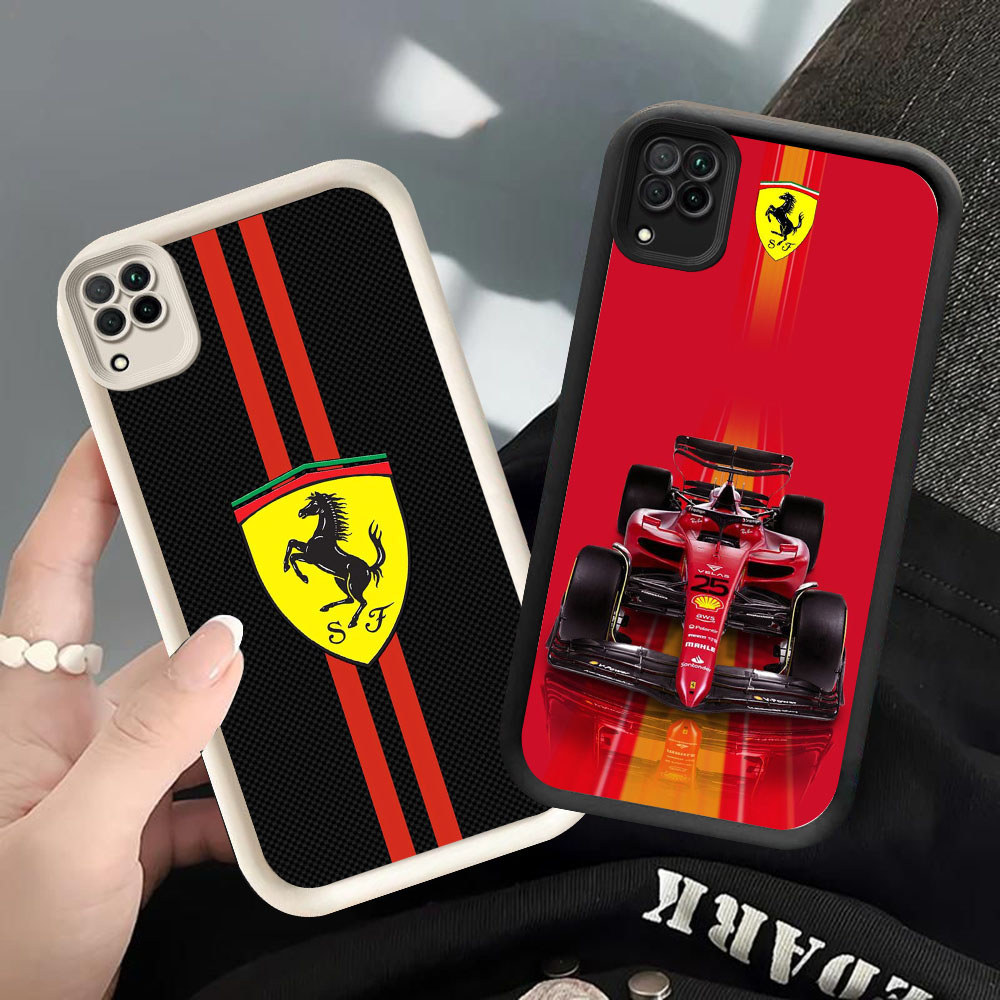 YS-53 Ferrari Car Shockproof Casing untuk Samsung A12 A22 J2 J4 J7 Pro Plus Prime 5G