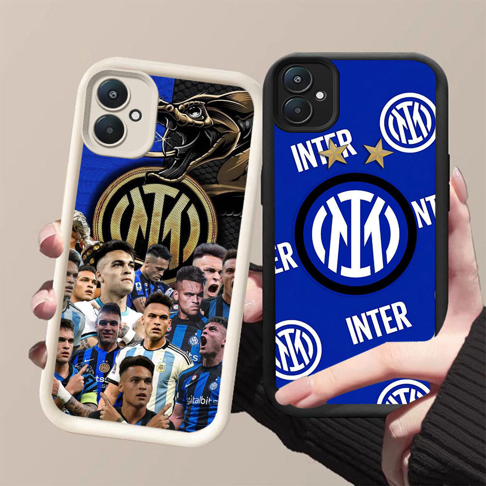 GK-40 Inter Milan Silikon hitam putih Casing untuk Redmi A2 K60 13C A1 Ultra