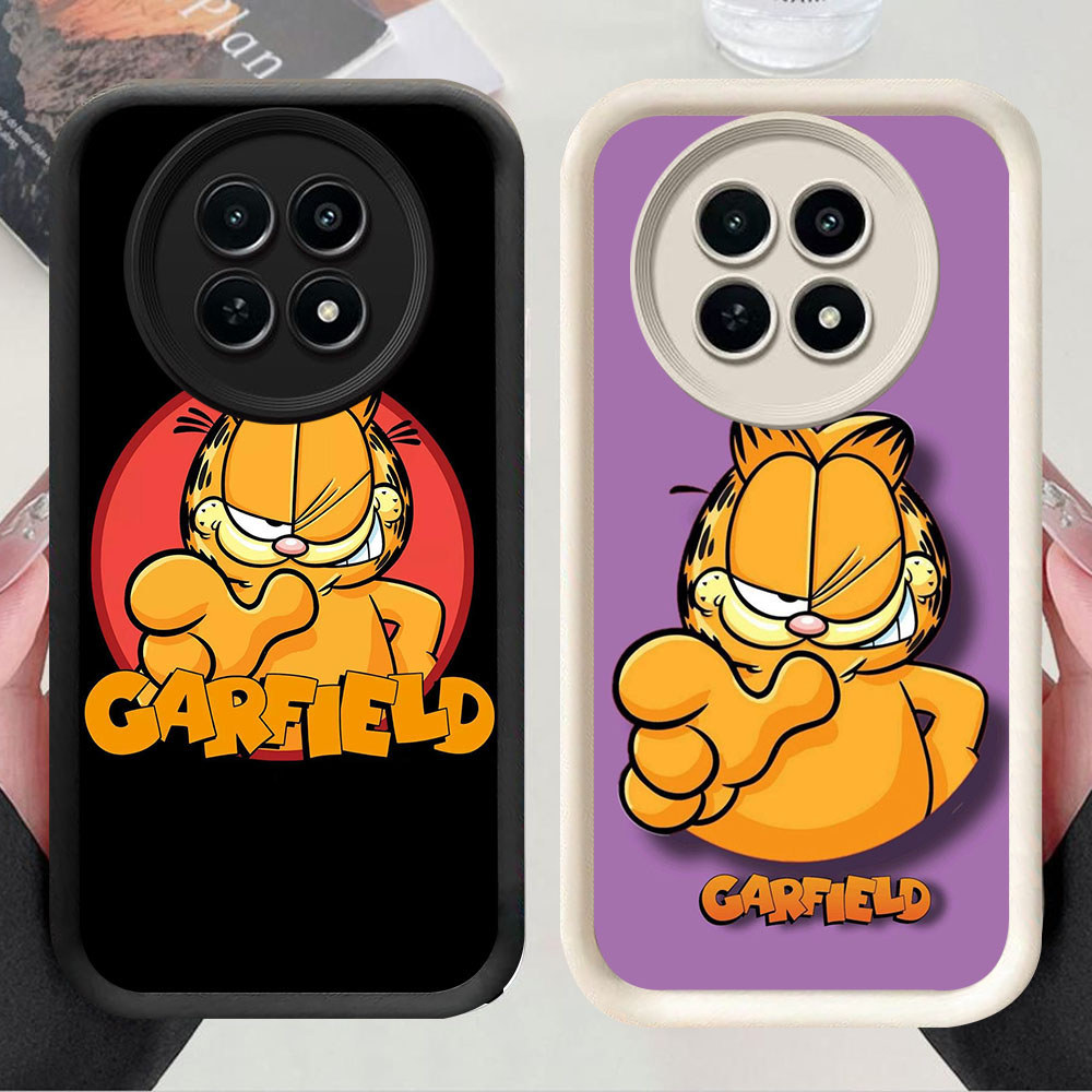 TS-58 Garfield Shockproof Casing untuk Realme 12 12X 13 C65 P1 Narzo 70 Lite Pro Plus