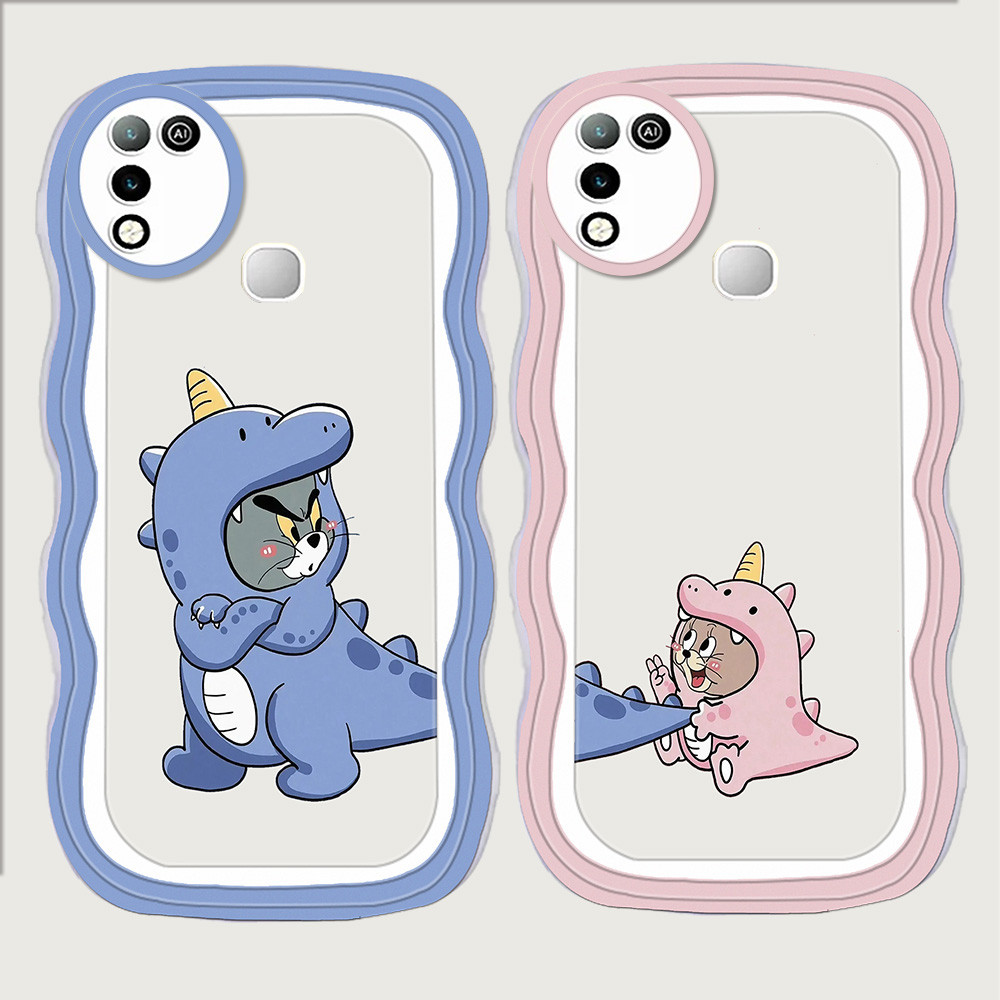 CA29 Cat Mouse Couple Casing untuk Infinix Smart 5 6 HD Plus TPU Kasus Ponsel