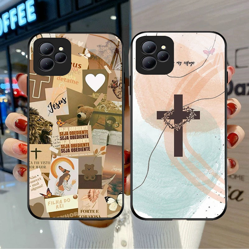 SD-54 Jesus HD Glass Casing untuk Infinix Smart 6 7 8 Hot 9 10 11 Play 30i Note 40 40i 50 50i Pro Pl