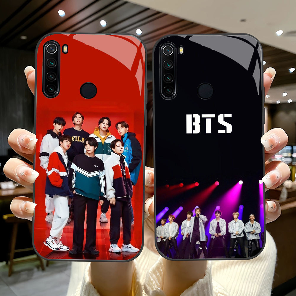 YS-29 BTS ARMY HD Glass Casing untuk Xiaomi Redmi 8 8A 9 Note 8 10 Pro Lite