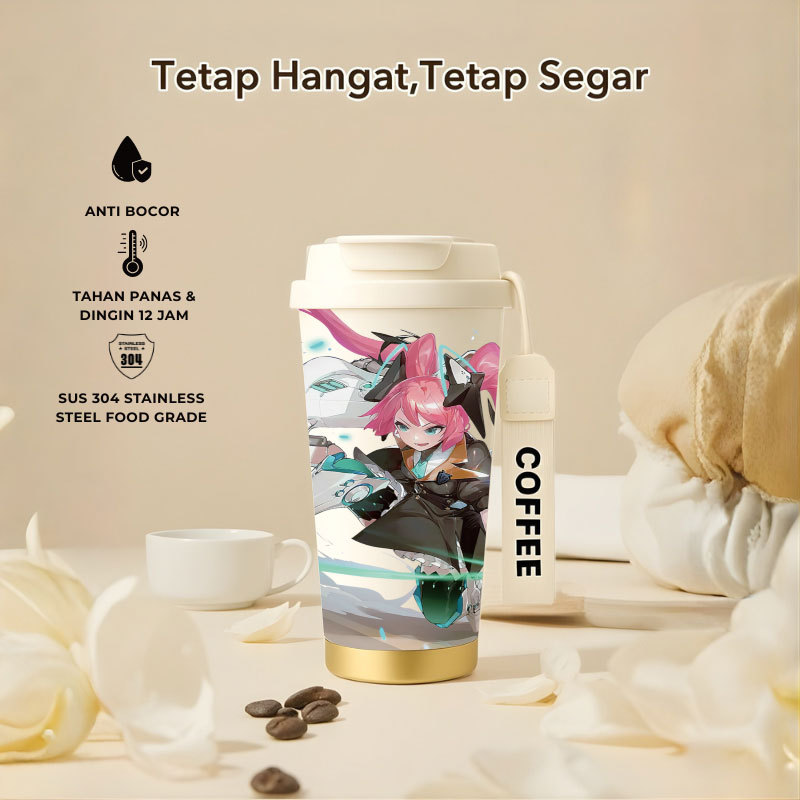 Tumbler Layla Mobile Legend | 500ml SUS 304 | Anti Bocor 100% | Tahan Panas & Dingin 12 Jam | Sedota