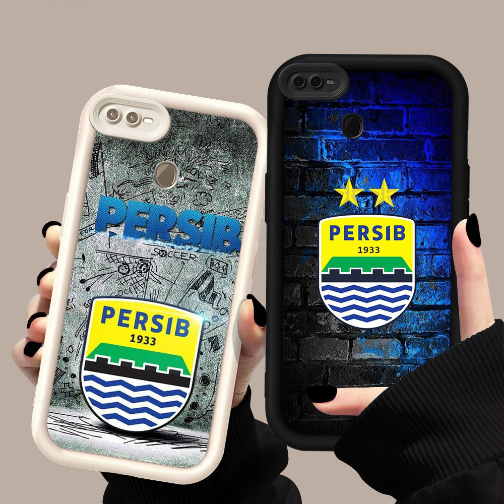 GK-39 Indonesian Persib Silikon hitam putih Casing untuk OPPO Realme A12 F9 A12s A5S A7 2 F7 2018 Pr