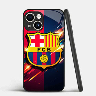 GK-7 Barcelona Glass Casing untuk iPhone 11 Mini 13 12 Pro Max