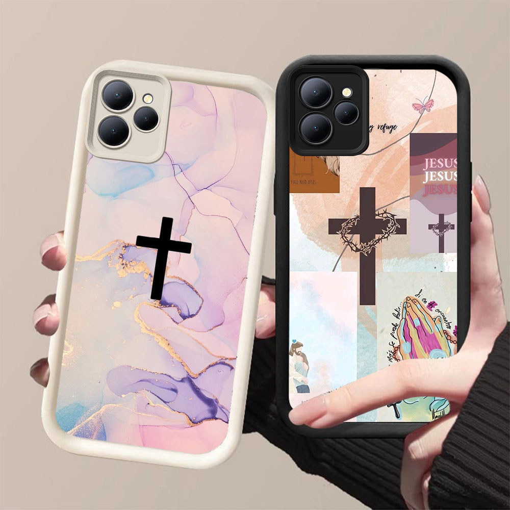 SD-54 Jesus Shockproof Casing untuk Infinix Smart 8 HOT 30 30I 40 Tecno Spark 20 Pova 6 GO ITEL A70 