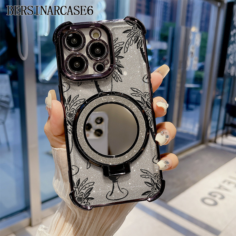 Case Redmi 10A 13C A1 10 10C 13C 9T Case Dengan Stand Cermin Bracket Stand Soft Case Redmi Note 9 No