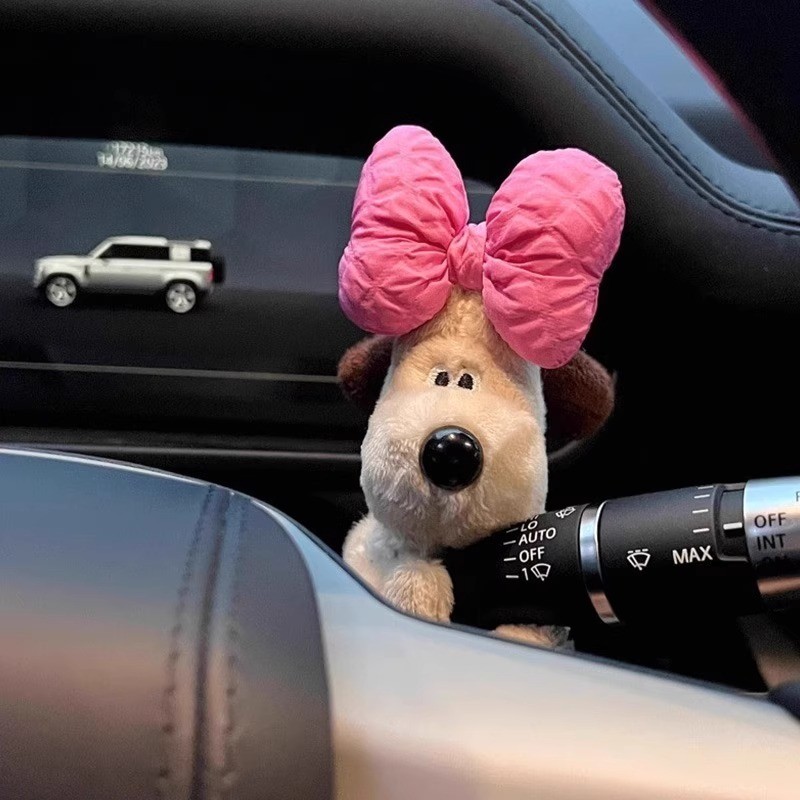Dekorasi Interior Ornamen Dasboard Mobil 2025 Lampu Sinyal Belok Baru Boneka Anjing Hiasan Dekorasi 