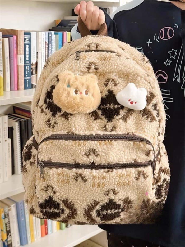 Tas Sekolah Gaya Uang Lama Retro Amerika Baru Musim Gugur dan Musim Dingin 2024 Ransel Kapasitas Be