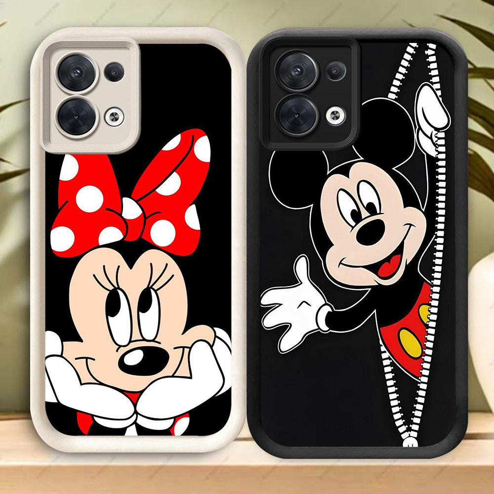 TS-77 Minnie Mouse Shockproof Casing untuk OPPO A5X F21 F21S K9X Reno 7 8 13F Find X5 Lite Pro