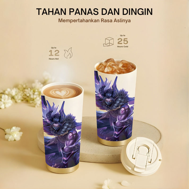 Tumbler Moskov Mobile Legend | 500ml SUS 304 | Anti Bocor 100% | Tahan Panas & Dingin 12 Jam | Sedot