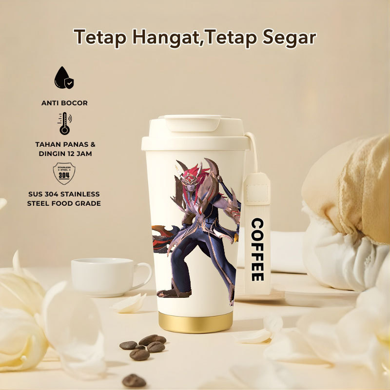 Tumbler Martis Mobile Legend | 500ml SUS 304 | Anti Bocor 100% | Tahan Panas & Dingin 12 Jam | Sedot