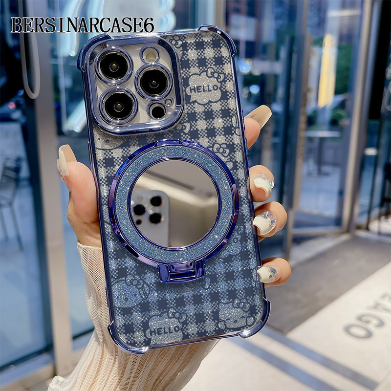 Case Redmi 13C A1 10 10C 13C 9T Case Dengan Stand Cermin Bracket Stand Soft Case Redmi Note 9 Note 1