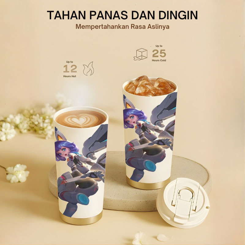 Tumbler Nana Mobile Legend | 500ml SUS 304 | Anti Bocor 100% | Tahan Panas & Dingin 12 Jam | Sedotan