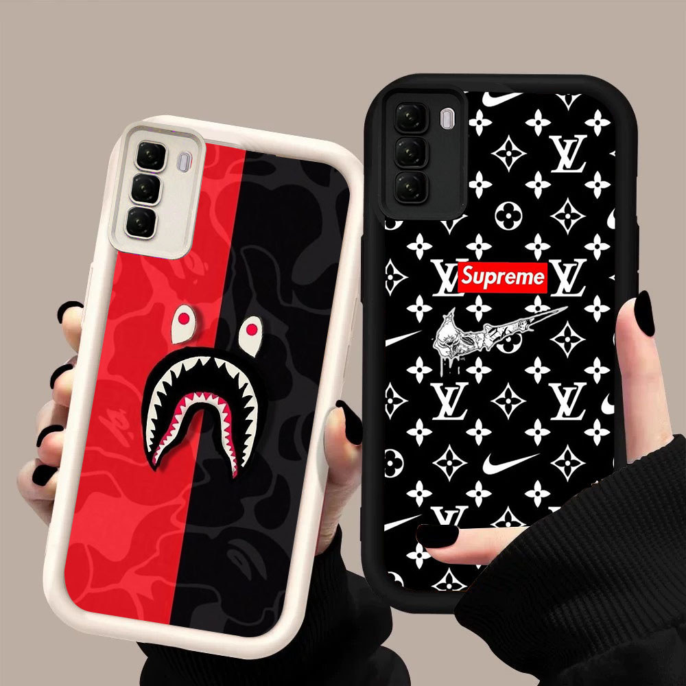 SD-94 Supremes Bape K-KAWS Shockproof Casing untuk Infinix Infinix HOT 60 Tecno Spark Camon 40 Pro