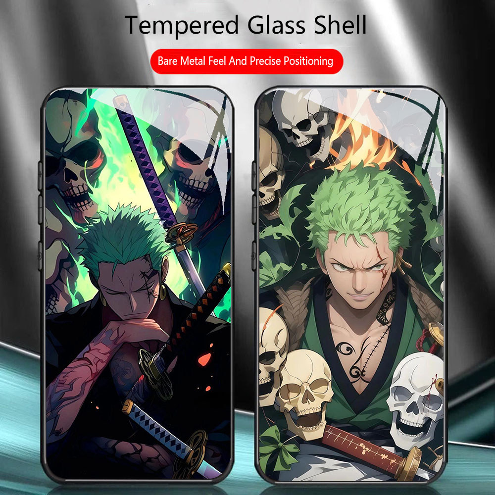 TS-83 One Piece Zoro HD Glass Casing untuk VIVO Y51 V21E Y31 Y52 V21S V21 V20 Y53S