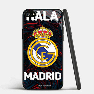 GK-75 Real Madrid FC Glass Casing untuk iPhone 6 XR 8 XS 6S SE X 7 Max Plus 2020 2022