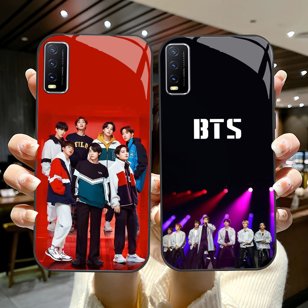 YS-29 BTS ARMY HD Glass Casing untuk VIVO Y20 Y20s Y20i V15 Y50 S1 Y30 V50 Y03 Y29 Lite Pro