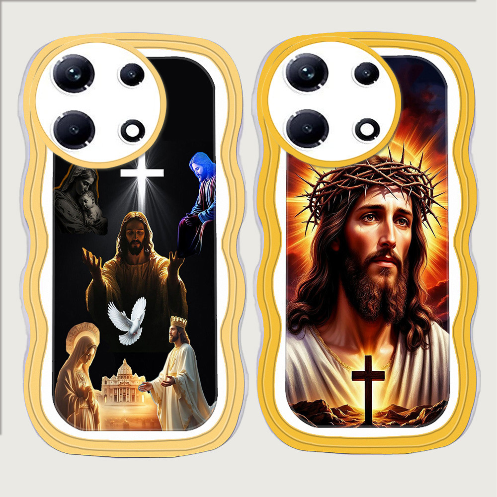 CA49 Jesus Casing untuk Infinix Smart 7 HOT Note 30i 30 Pro Play TPU Kasus Ponsel